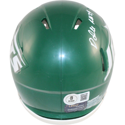 Darrelle Revis Signed New York Jets Throwback Mini Helmet