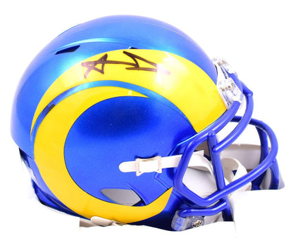 Aaron Donald Signed Los Angeles Rams Speed Mini Helmet