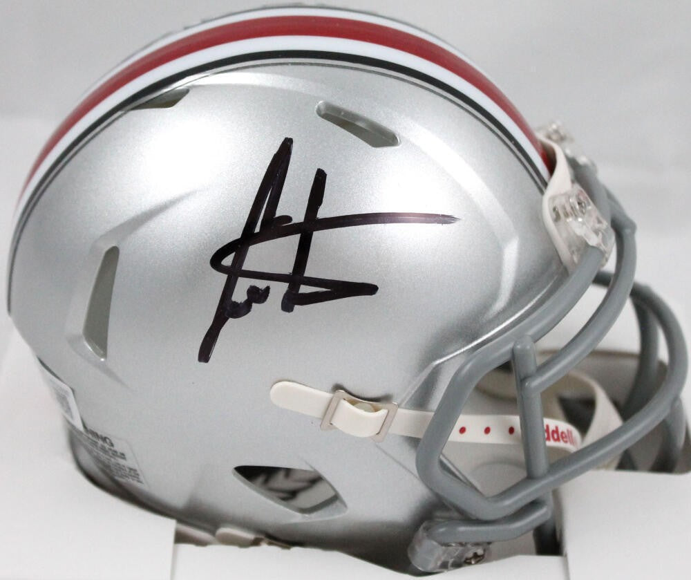 Cris Carter Autographed Ohio State Buckeyes Black Speed Mini Helmet