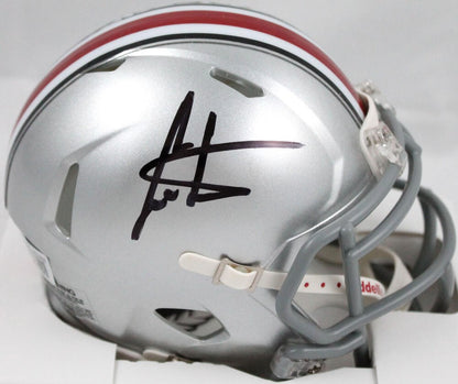 Cris Carter Autographed Ohio State Buckeyes Black Speed Mini Helmet