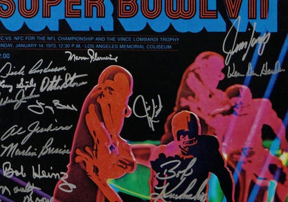 1972 Miami Dolphins Multi-Signed Super Bowl VII 16x20 Photo (20 Sigs)