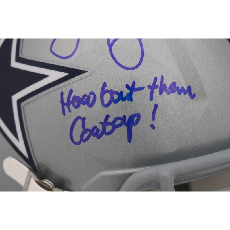 Jimmy Johnson Signed Dallas Cowboys Full Size Replica Helmet (Inscribed)