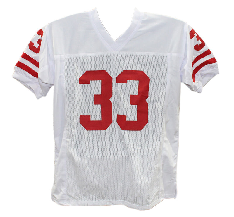 Ron Dayne Signed Wisconsin Style Custom Football Jersey - Heisman 99