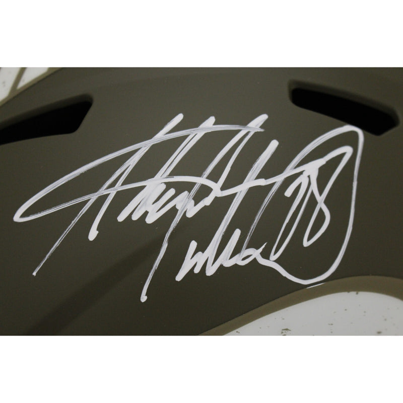 Adrian Peterson Signed Minnesota Vikings 2022 Salute to Service Full Size Helmet