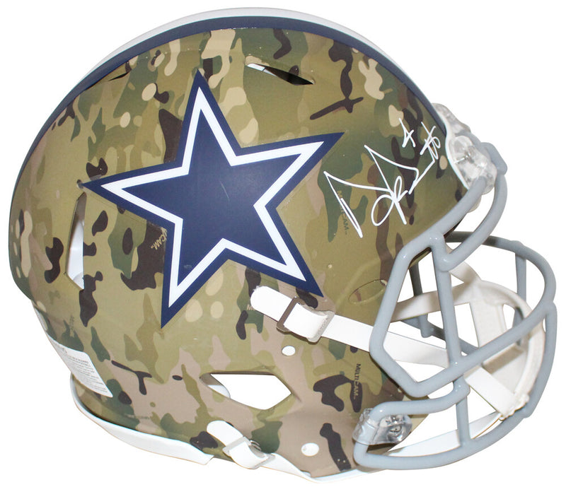 Dak Prescott Dallas Cowboys Autographed Authentic Camo Full Size Helmet
