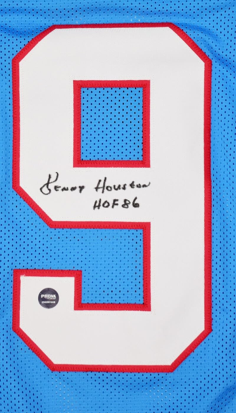 Kenny Houston Autographed Blue Pro Style Jersey with HOF Inscription