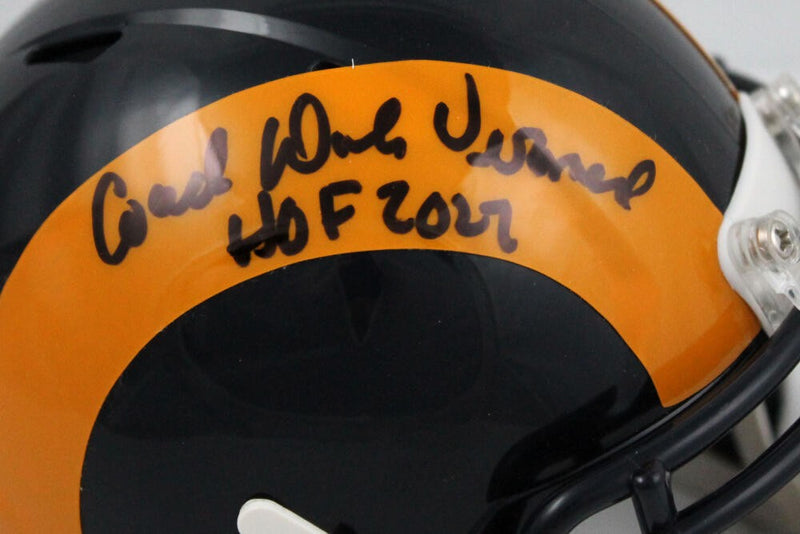Dick Vermeil Signed St. Louis Rams Speed Mini Helmet HOF Inscription