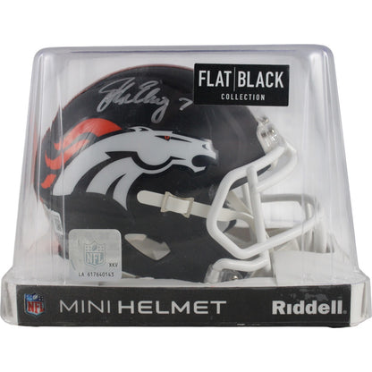 John Elway Signed Denver Broncos Matte Black Mini Helmet