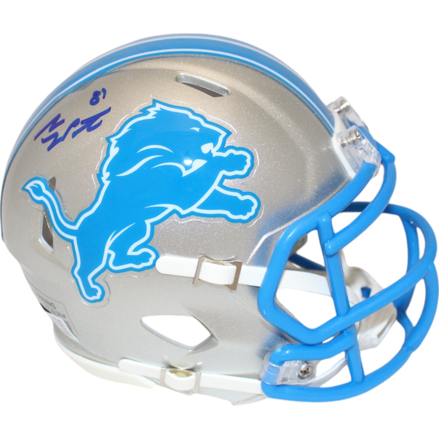 Sam LaPorta Detroit Lions Autographed 2024 Speed Mini Helmet