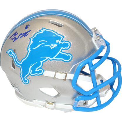 Sam LaPorta Detroit Lions Autographed 2024 Speed Mini Helmet