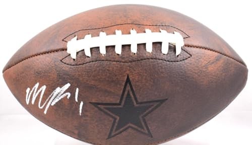 Micah Parsons Signed Dallas Cowboys Distressed Logo Football