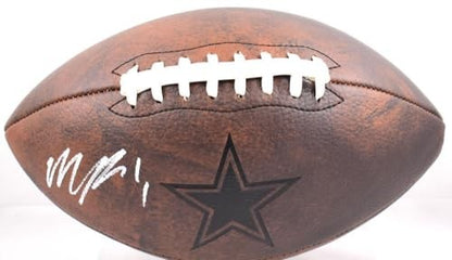 Micah Parsons Signed Dallas Cowboys Distressed Logo Football