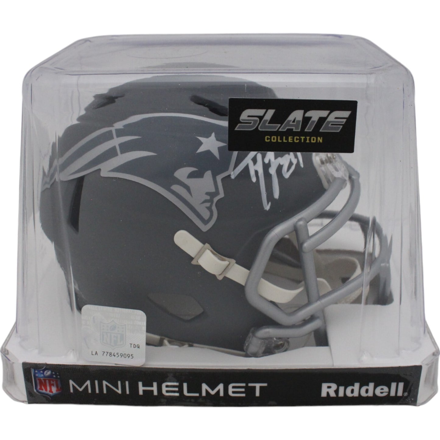Ty Law New England Patriots Autographed Slate Mini Helmet