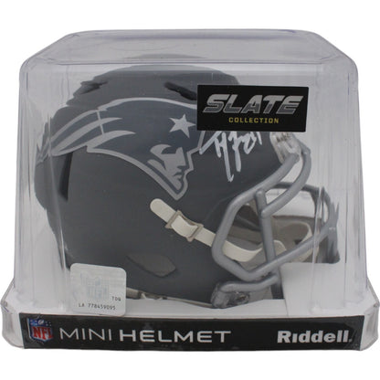 Ty Law New England Patriots Autographed Slate Mini Helmet