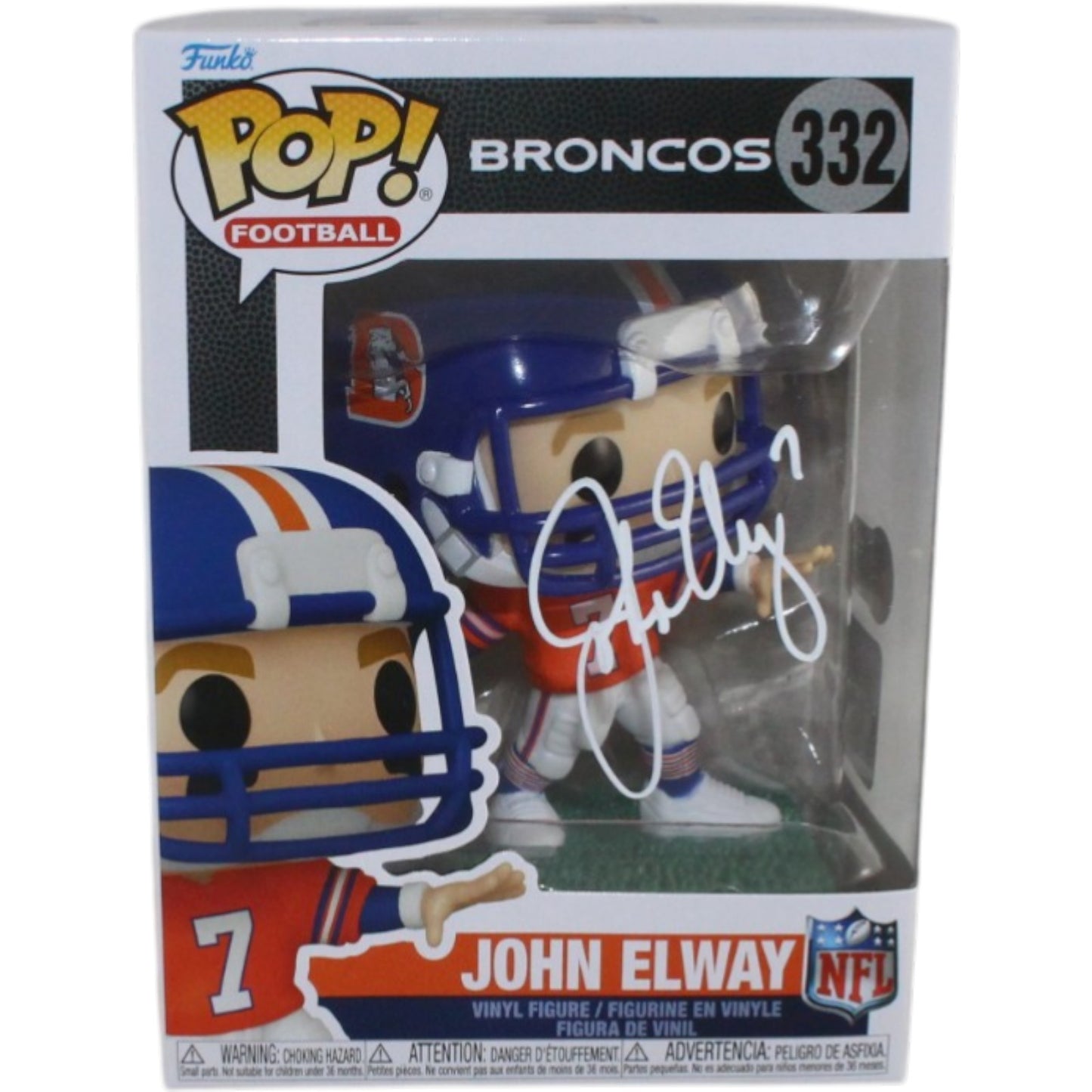 John Elway Denver Broncos Signed Funko Pop! Vinyl #332 Beckett Witnessed