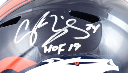 Champ Bailey Signed Denver Broncos Full Size Speed Helmet (HOF Inscription)