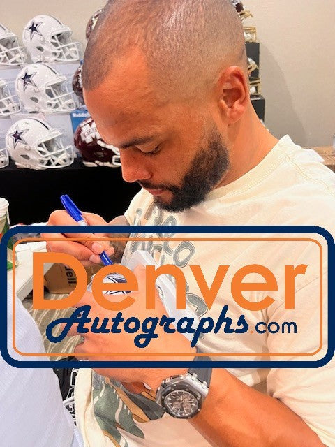 Dak Prescott Dallas Cowboys Autographed Mini Helmet (BAS Witnessed)