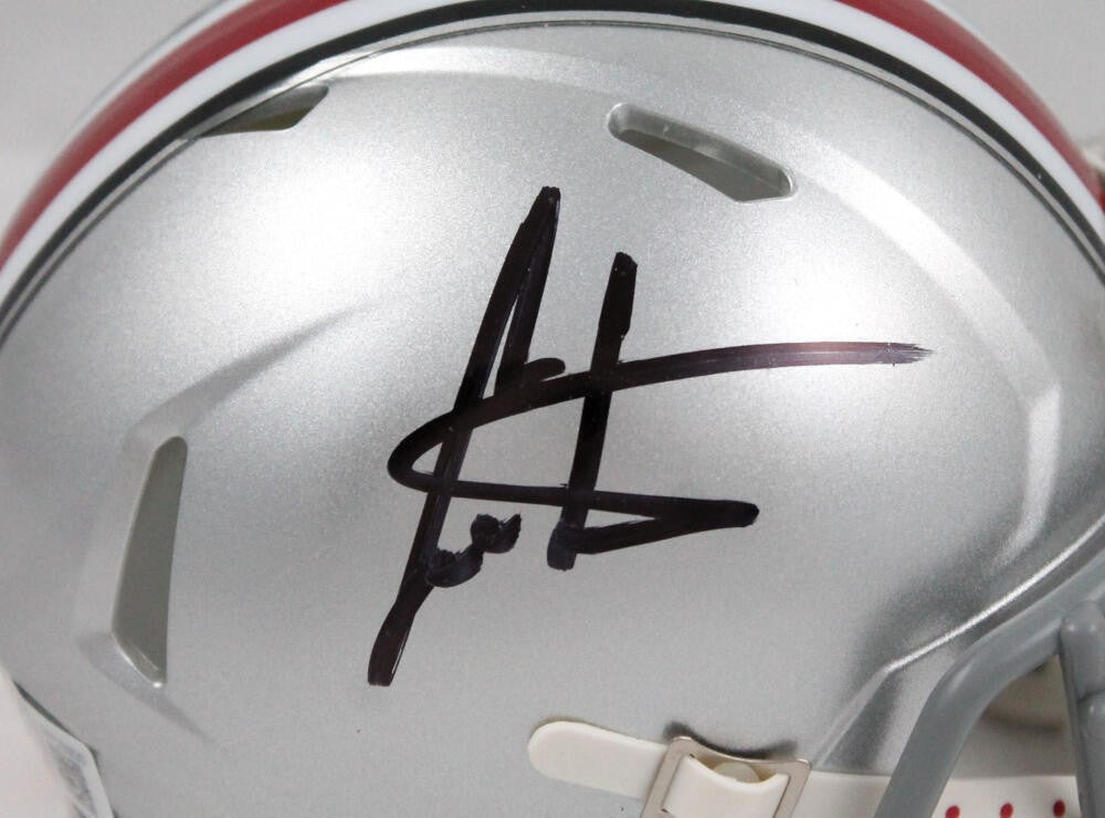 Cris Carter Autographed Ohio State Buckeyes Black Speed Mini Helmet