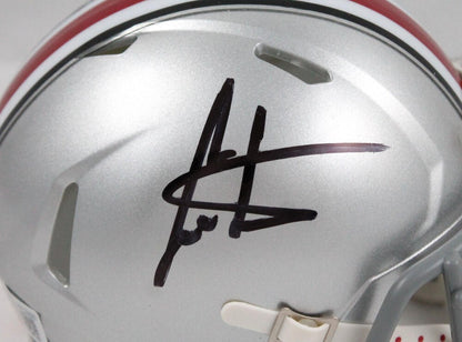 Cris Carter Autographed Ohio State Buckeyes Black Speed Mini Helmet