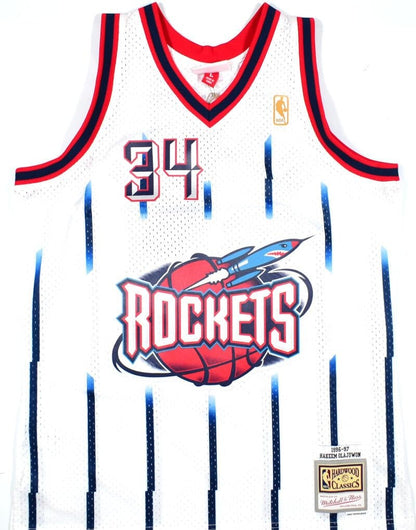 Hakeem Olajuwon Signed Houston Rockets Mitchell & Ness Jersey
