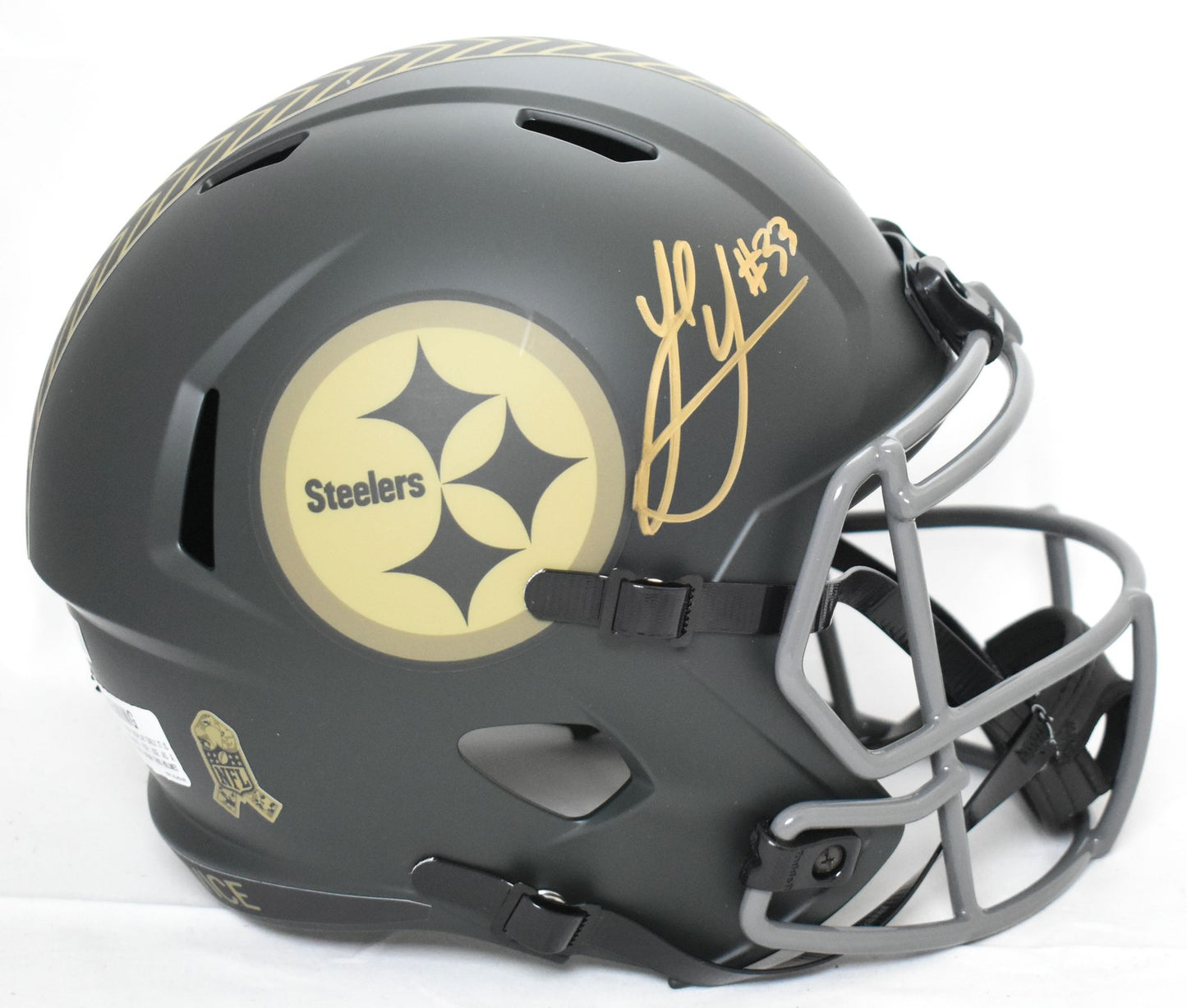 Jack Sawyer Signed Pittsburgh Steelers Full Size 2025 Salute to Service Helmet