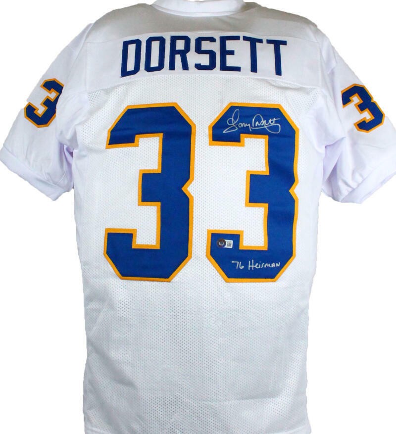 Tony Dorsett Signed White Custom College Jersey - Heisman Inscribed