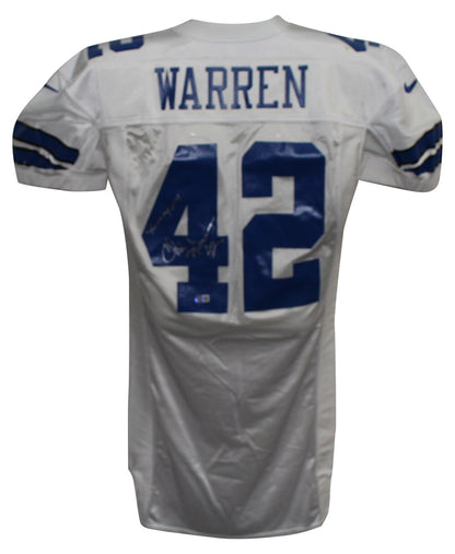 Chris Warren Signed Dallas Cowboys Game Issued Jersey