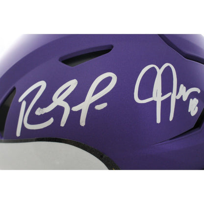 Randy Moss & Justin Jefferson Autographed Minnesota Vikings SpeedFlex Helmet