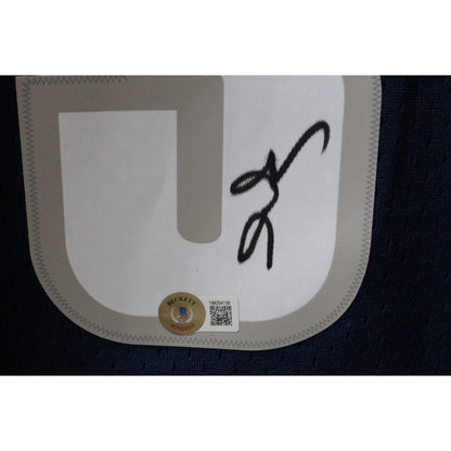Allen Iverson Signed Georgetown Hoyas Mitchell & Ness Blue Jersey