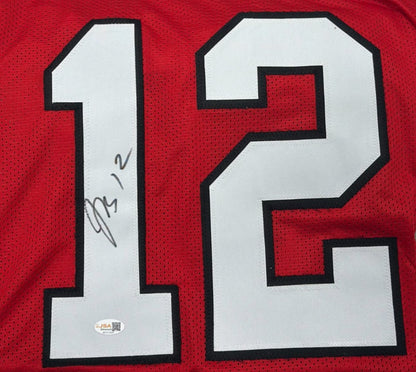 Jacoby Brissett Signed NC State Wolfpack Custom Red Jersey