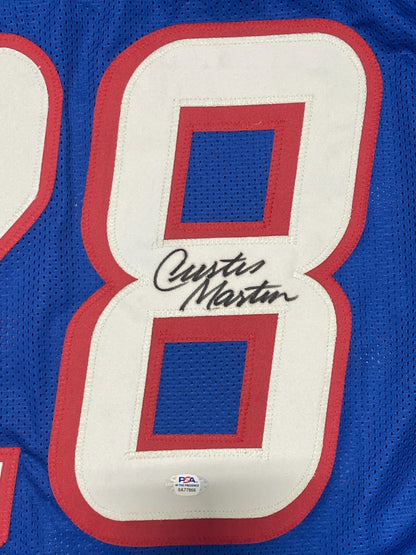 Curtis Martin Signed New England Patriots Custom Jersey (PSA COA)