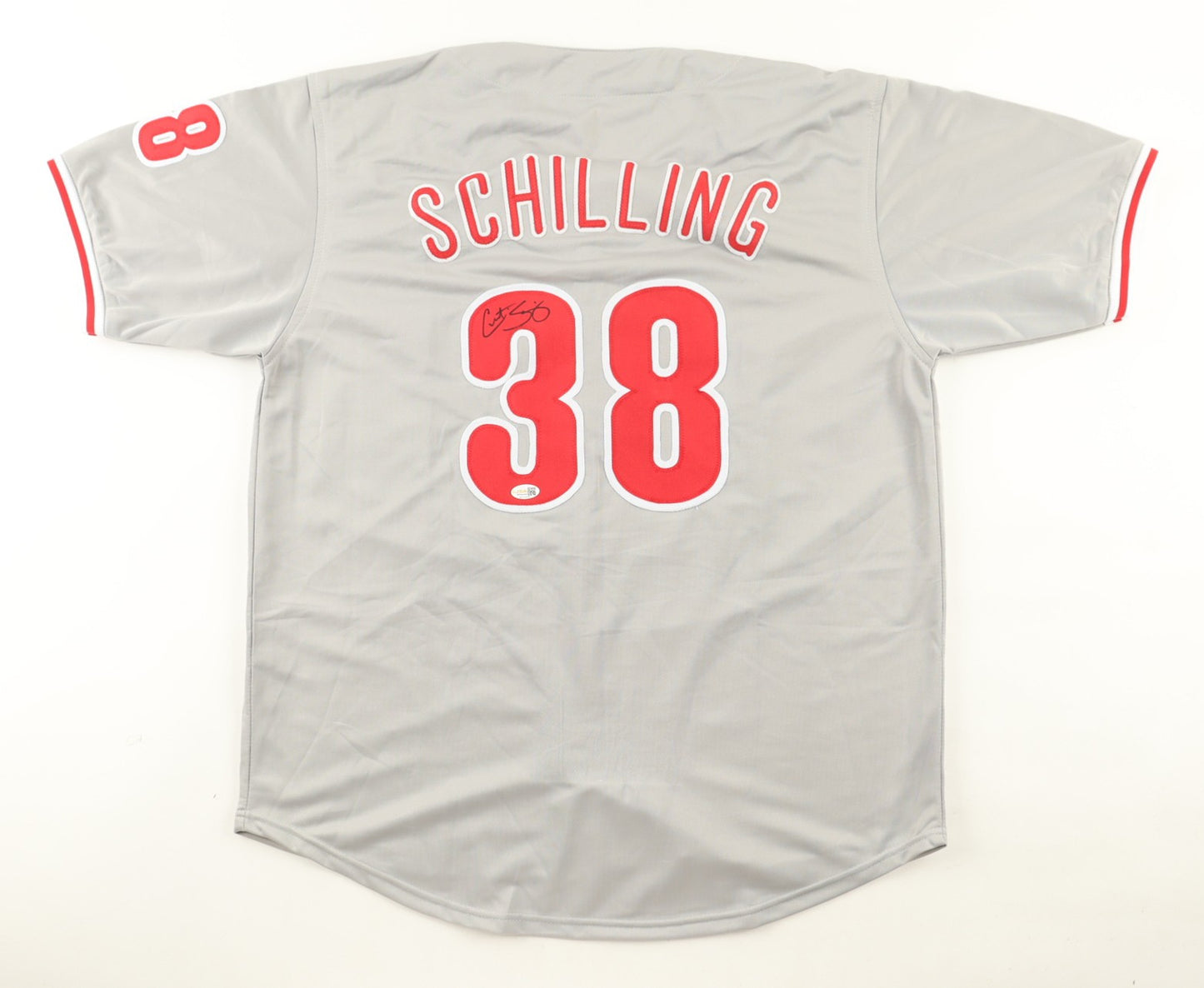 Curt Schilling Autographed Philadelphia Phillies Gray Custom Jersey