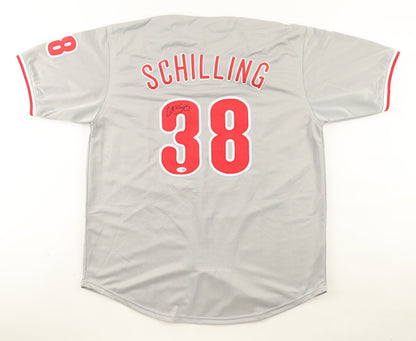 Curt Schilling Autographed Philadelphia Phillies Gray Custom Jersey