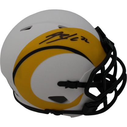 Blake Corum Signed Los Angeles Rams Lunar Mini Helmet