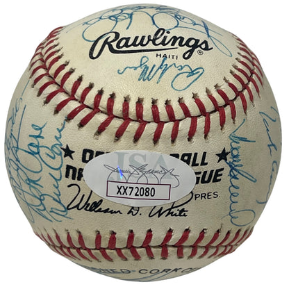 1989 New York Mets Team Signed Baseball JSA LOA