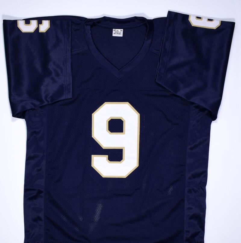 Tony Rice Signed Notre Dame Style Navy Blue Jersey