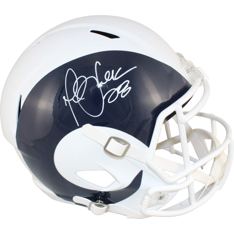 Marshall Faulk Autographed Los Angeles Rams Full Size AMP Helmet (Beckett)