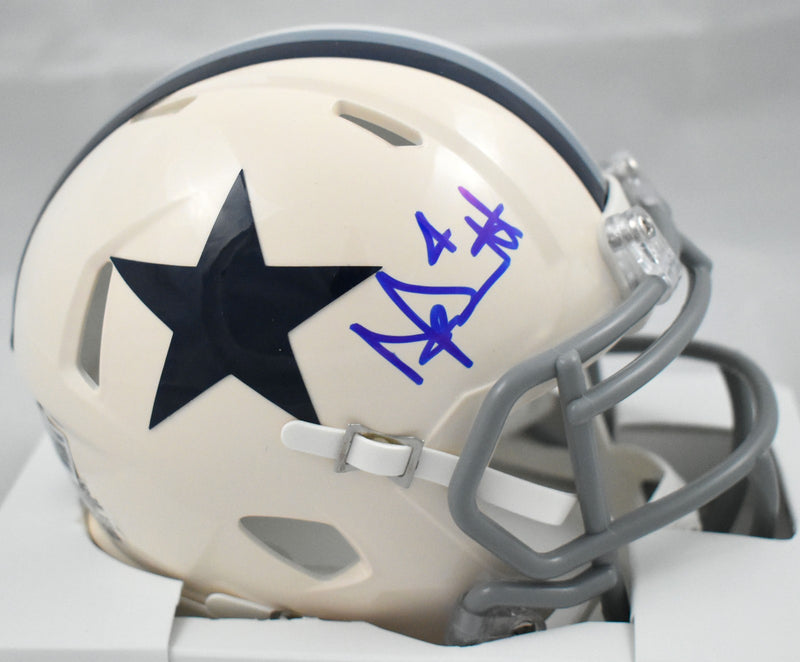 Dak Prescott Autographed Dallas Cowboys Retro Speed Mini Helmet