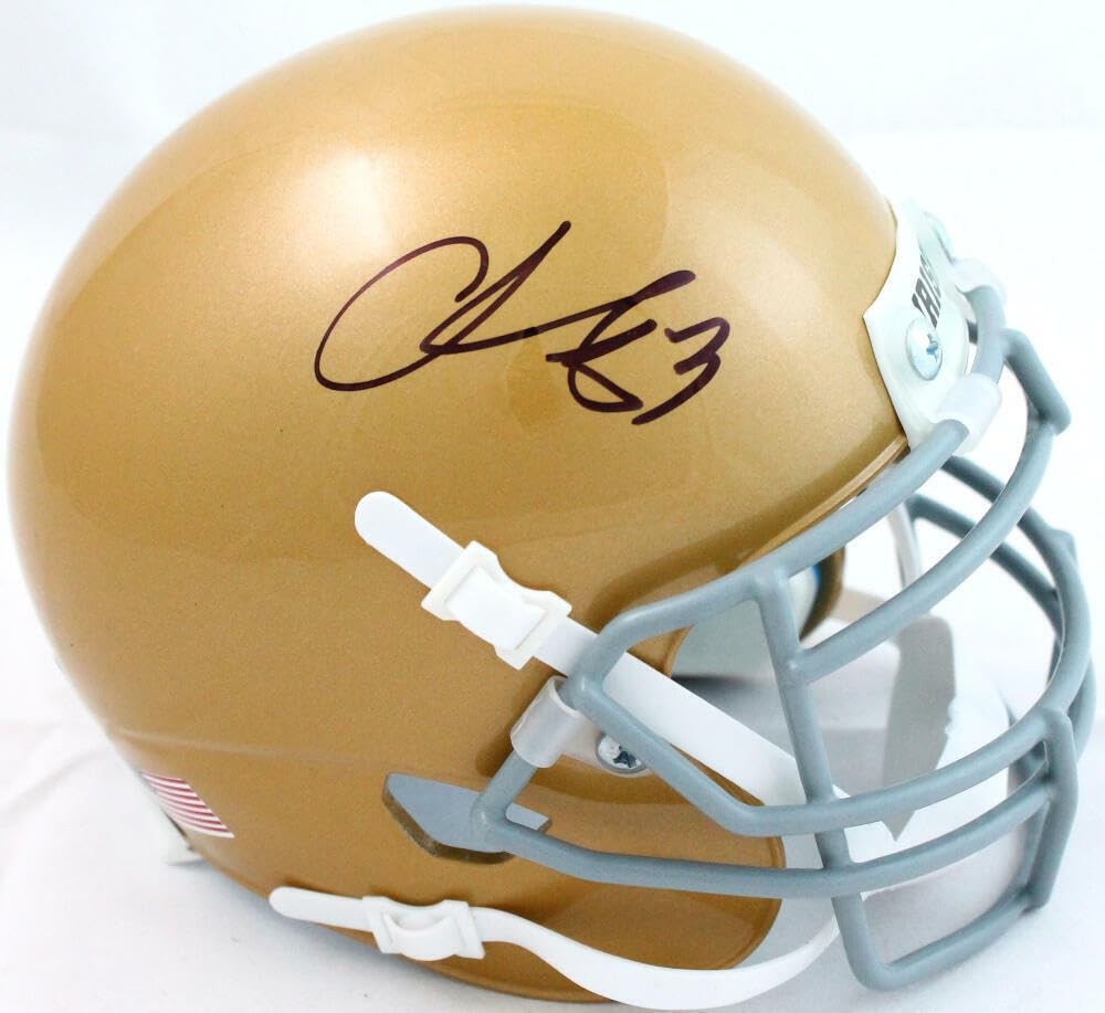 Chase Claypool Signed Notre Dame Fighting Irish Black Mini Helmet