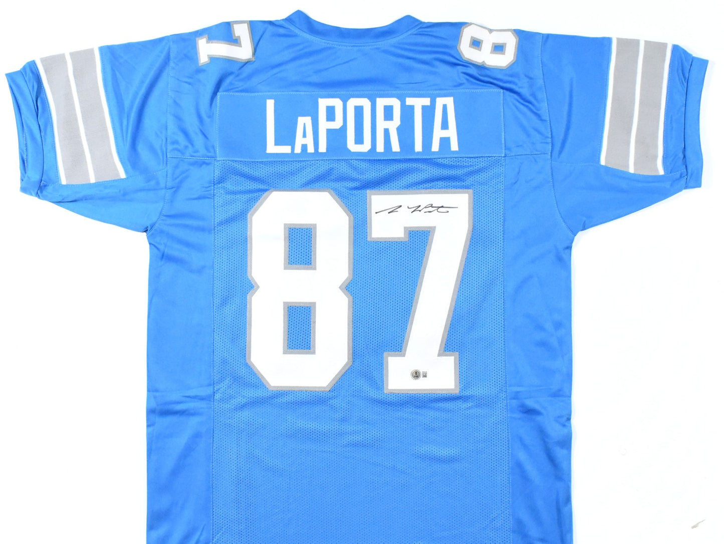 Sam LaPorta Autographed Detroit Lions Custom Blue Jersey