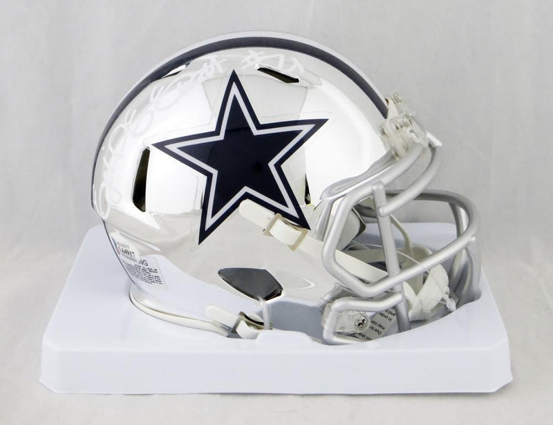Ezekiel Elliott Signed Dallas Cowboys Chrome Mini Helmet