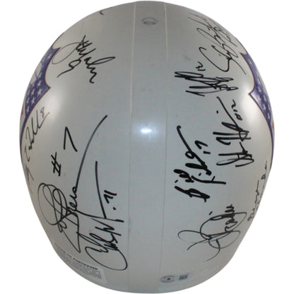 George Blanda, Paul Krause & Multi-Signed NFL Alumni Full Size 2-Bar Helmet