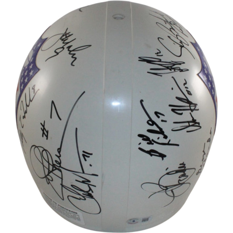 George Blanda, Paul Krause & Multi-Signed NFL Alumni Full Size 2-Bar Helmet