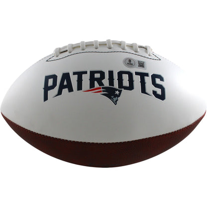 Ty Law New England Patriots Signed Logo Football (HOF Inscription)