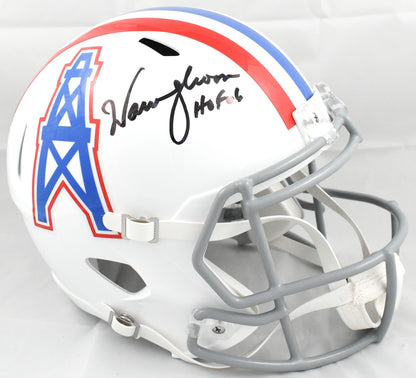 Warren Moon Signed Houston Oilers 1975-80 Throwback Full Size Speed Helmet