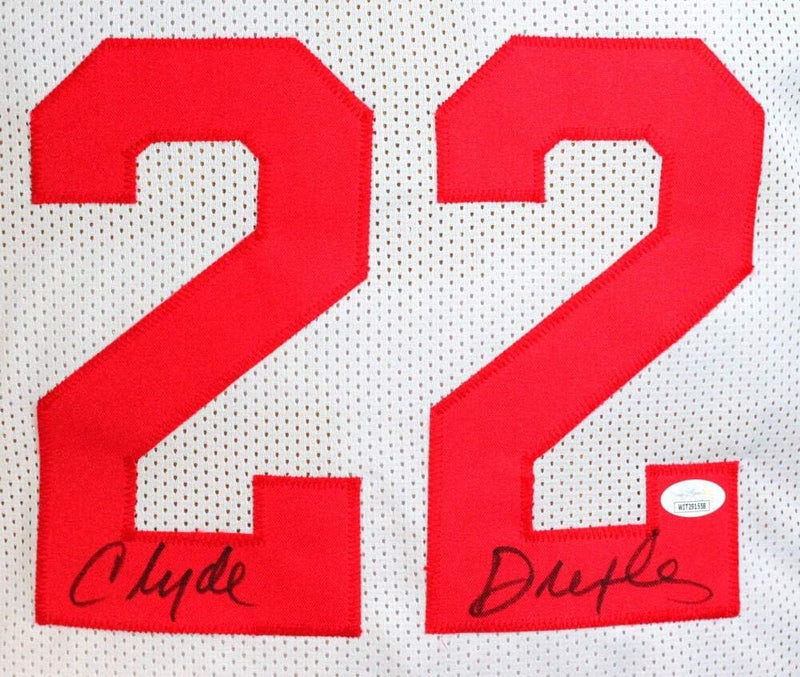 Clyde Drexler Autographed Portland Trail Blazers Custom Jersey - White