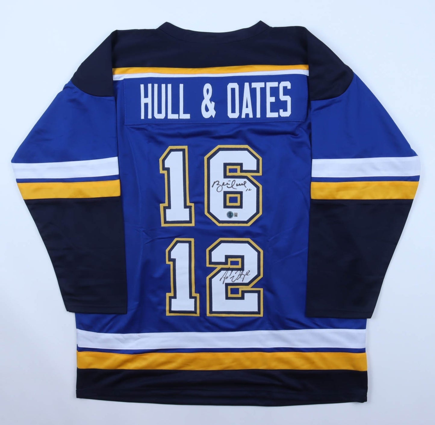 Brett Hull & Adam Oates Signed St. Louis Blues Custom Hockey Jersey