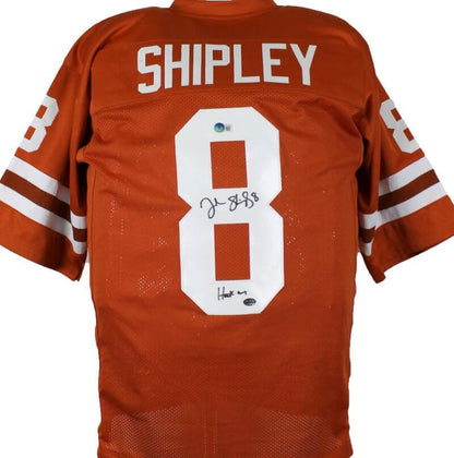 Jordan Shipley Signed Texas Longhorns Style Custom Jersey - "Hook Em"