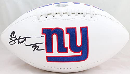 Michael Strahan Signed New York Giants Logo Football