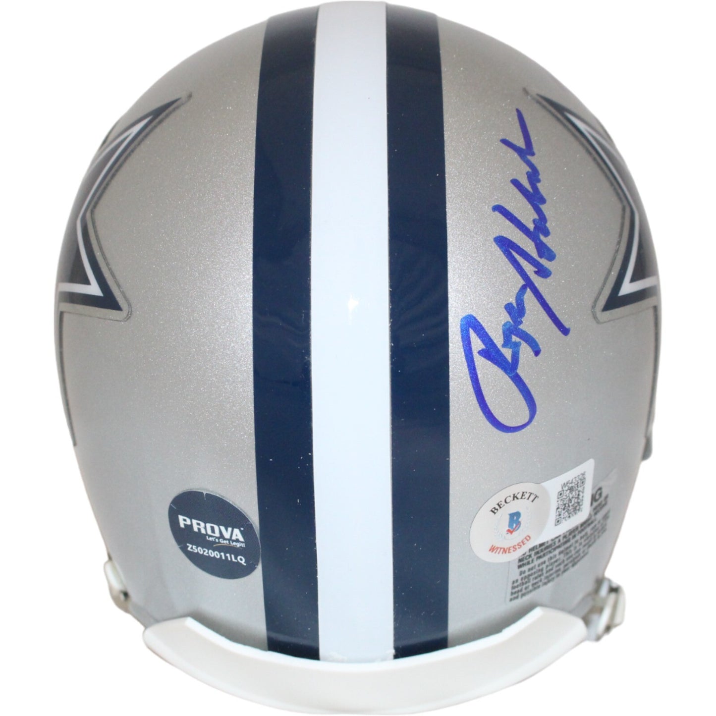 Roger Staubach & Drew Pearson Signed Dallas Cowboys Mini Helmet (Beckett)